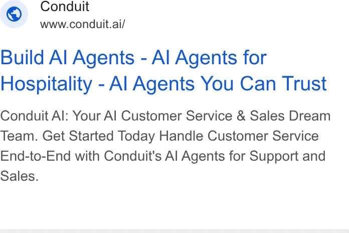 An ad Conduit is running