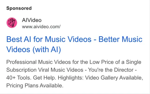 An ad AIVideo is running