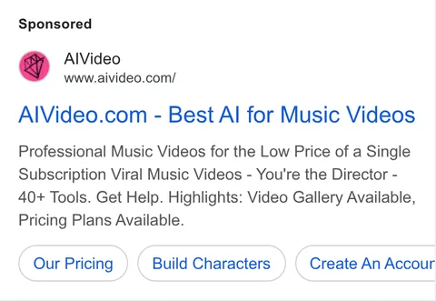 An ad AIVideo is running