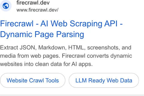 An ad Firecrawl is running