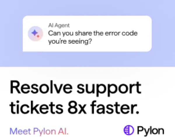 An ad Pylon: Agentic B2B Support is running