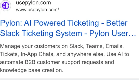 An ad Pylon: Agentic B2B Support is running