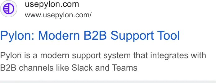 An ad Pylon: Agentic B2B Support is running