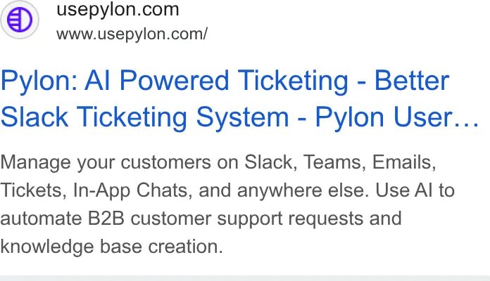 An ad Pylon: Agentic B2B Support is running