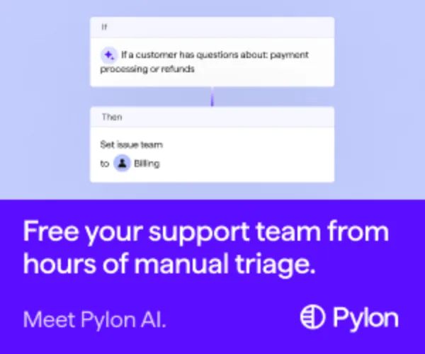 An ad Pylon: Agentic B2B Support is running