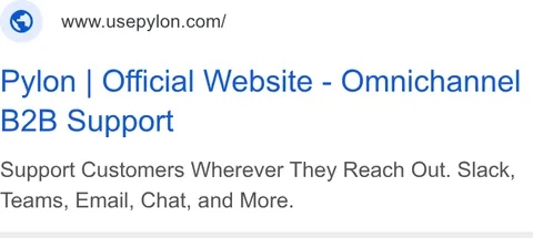 An ad Pylon: Agentic B2B Support is running