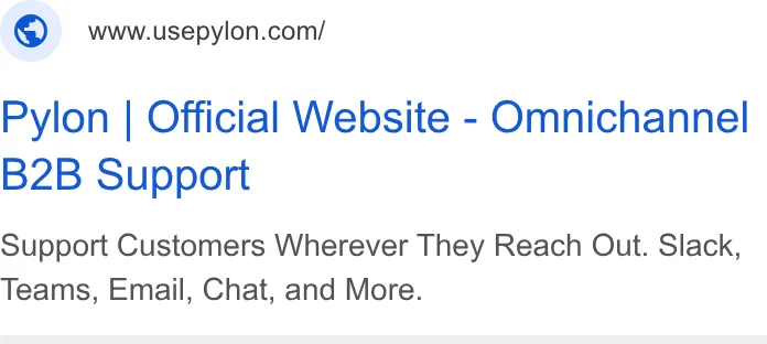 An ad Pylon: Agentic B2B Support is running