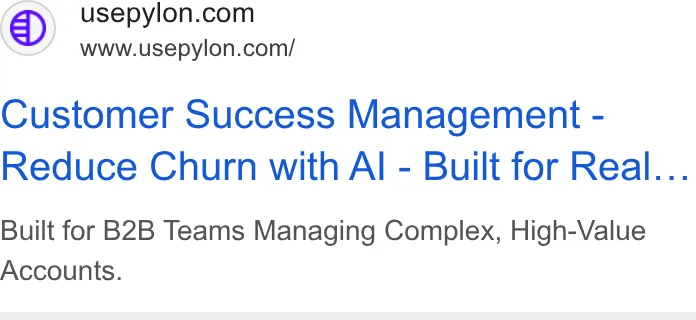 An ad Pylon: Agentic B2B Support is running