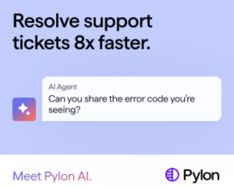 An ad Pylon: Agentic B2B Support is running