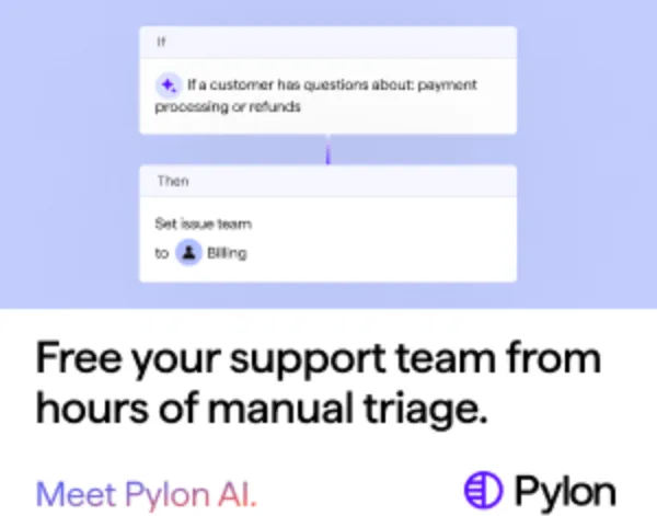 An ad Pylon: Agentic B2B Support is running
