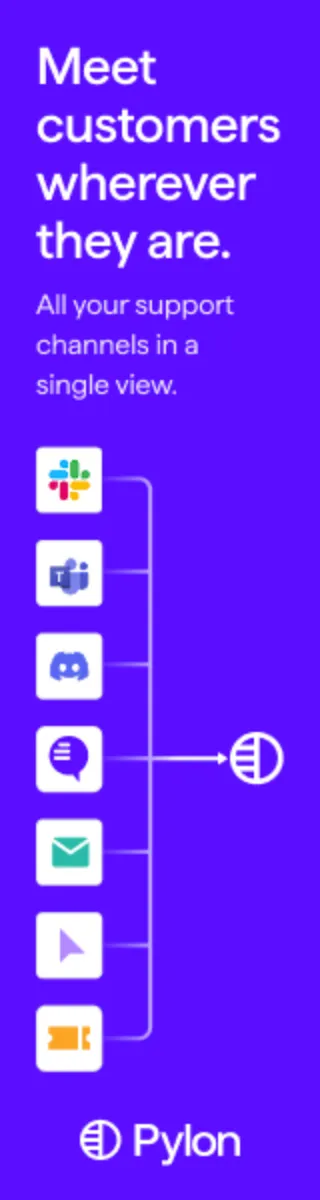 An ad Pylon: Agentic B2B Support is running
