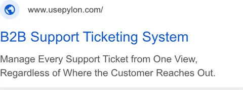 An ad Pylon: Agentic B2B Support is running