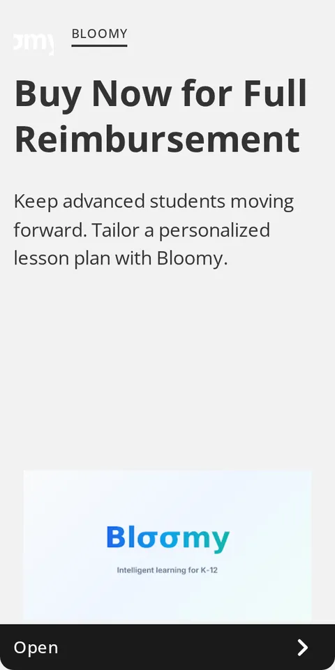 An ad Bloomylearning is running