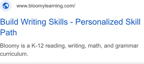 An ad Bloomylearning is running