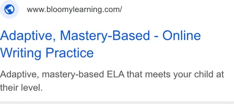 An ad Bloomylearning is running
