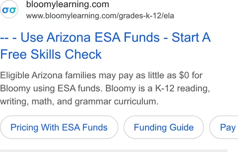 An ad Bloomylearning is running
