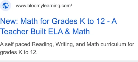 An ad Bloomylearning is running