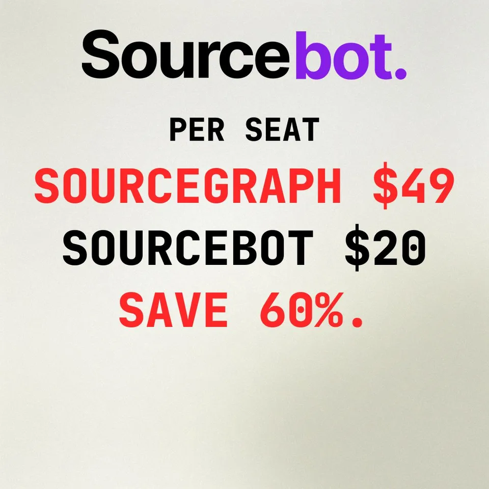 An ad Sourcebot is running
