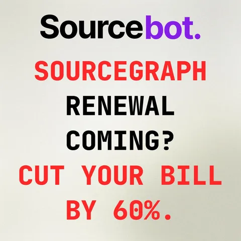 An ad Sourcebot is running