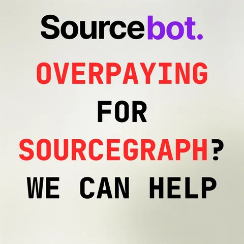 An ad Sourcebot is running