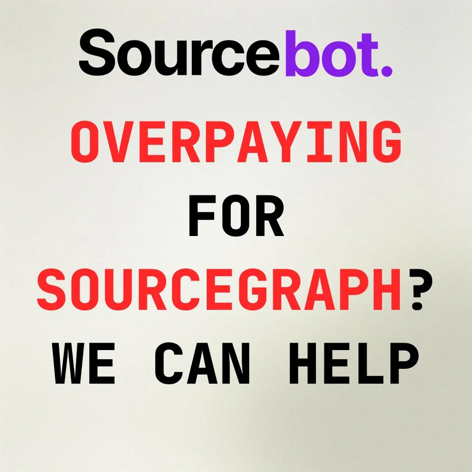 An ad Sourcebot is running