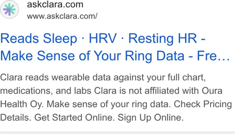 An ad Askclara is running
