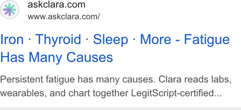 An ad Askclara is running