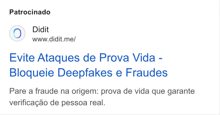 An ad Didit is running