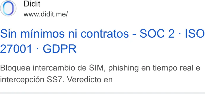 An ad Didit is running