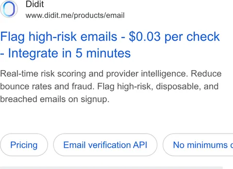 An ad Didit is running