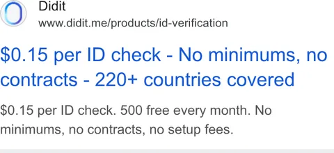 An ad Didit is running
