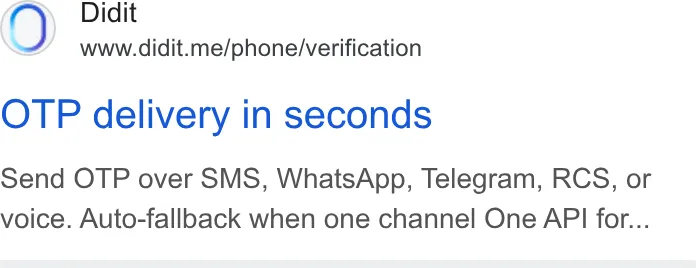 An ad Didit is running