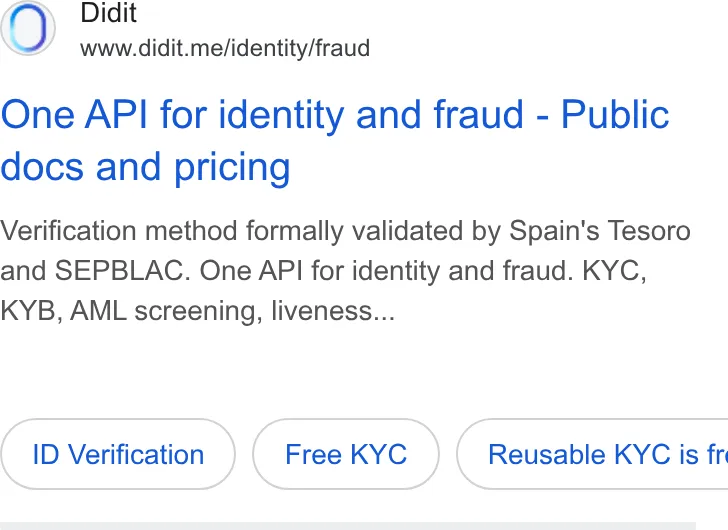 An ad Didit is running