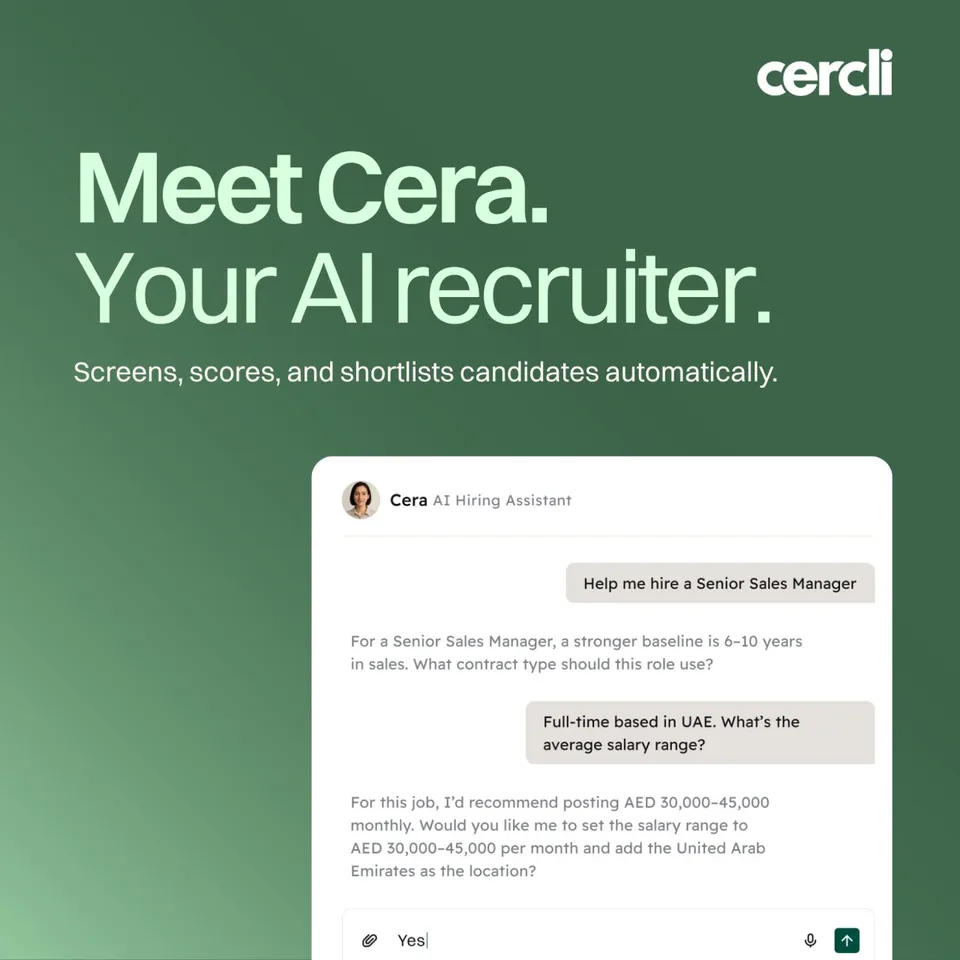 An ad Cercli is running