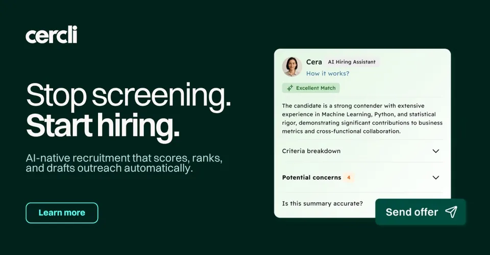 An ad Cercli is running