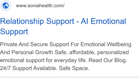 An ad Sonia is running