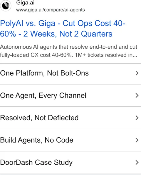 An ad Giga is running