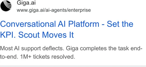 An ad Giga is running