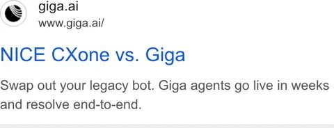 An ad Giga is running