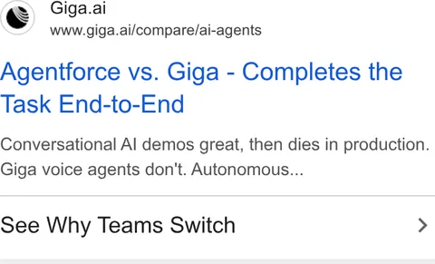An ad Giga is running