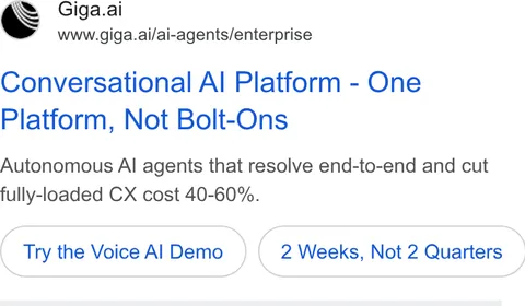 An ad Giga is running