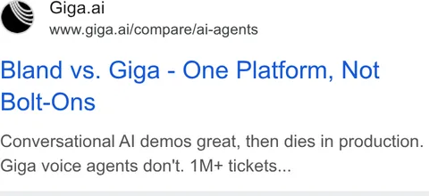 An ad Giga is running