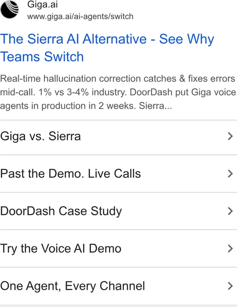 An ad Giga is running