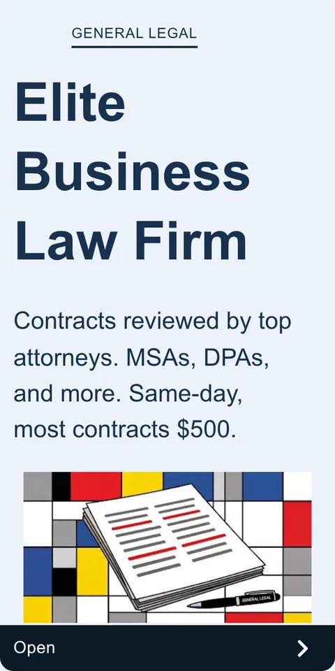 An ad General Legal is running