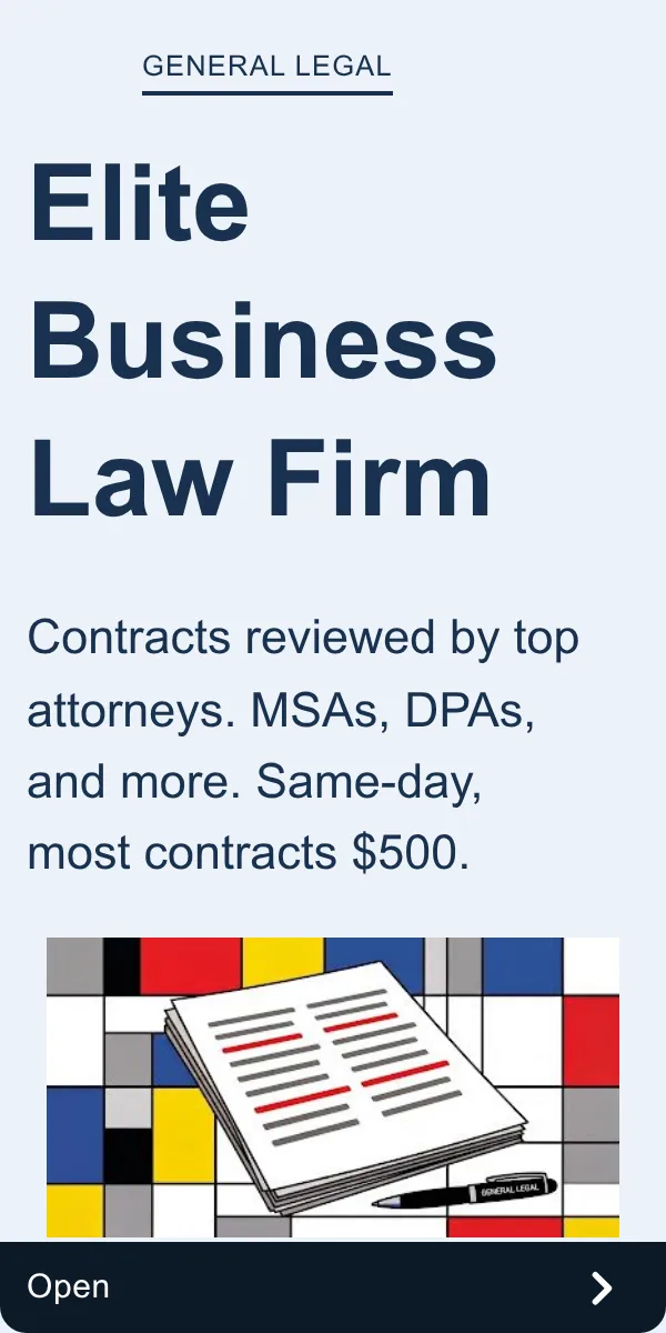 An ad General Legal is running