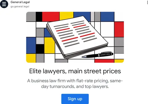 An ad General Legal is running