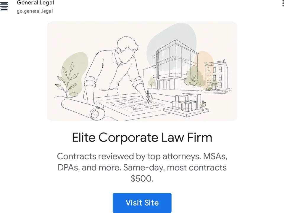An ad General Legal is running