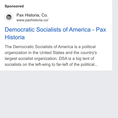 An ad Pax Historia is running