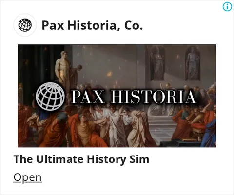 An ad Pax Historia is running