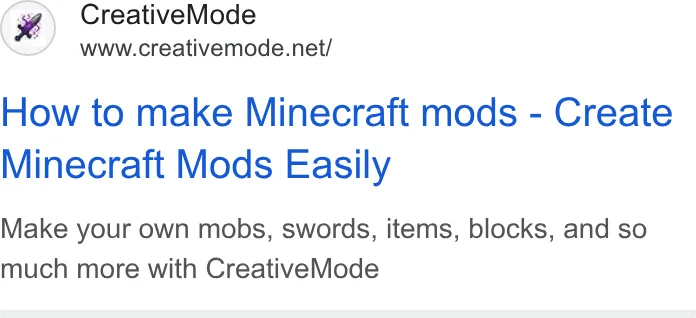 An ad CreativeMode is running